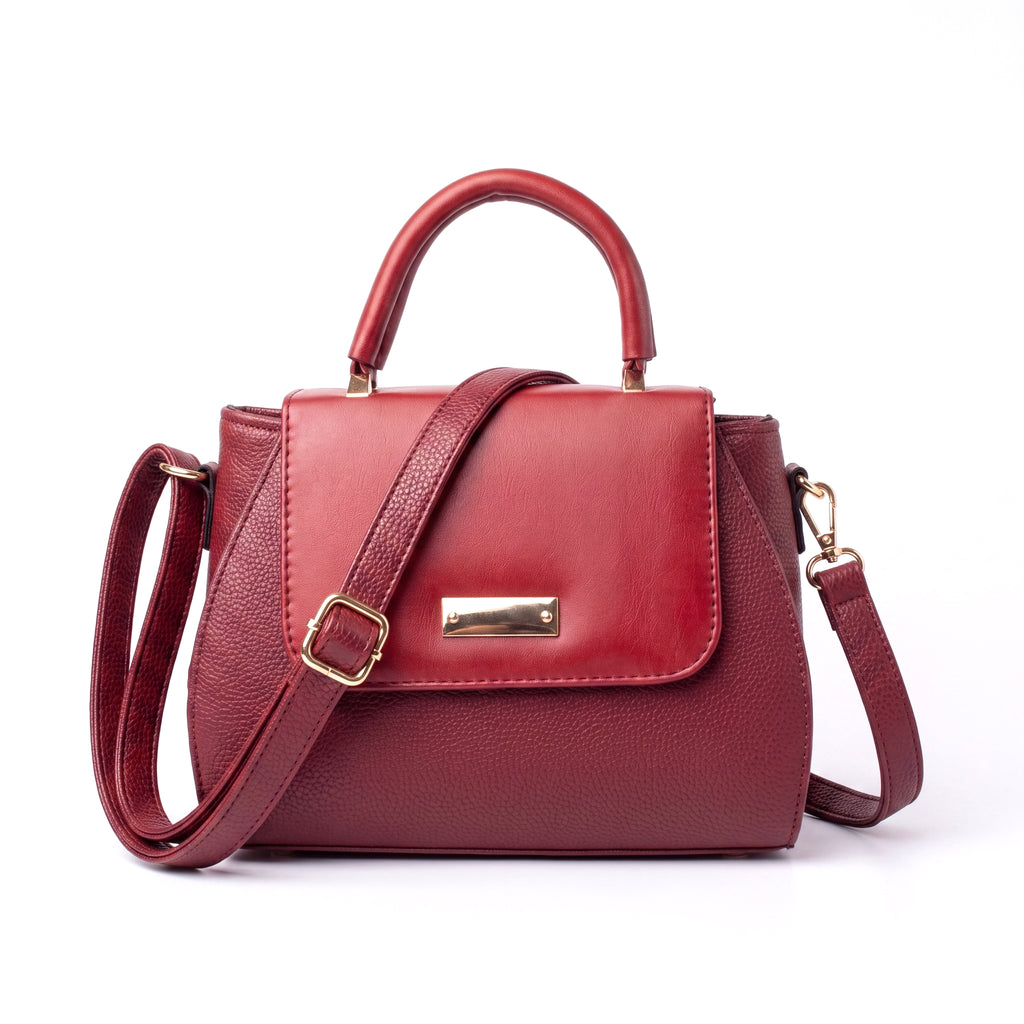 Structured Top-Handle Crossbody Bag