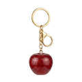 Glitter Apple Charm Keyring
