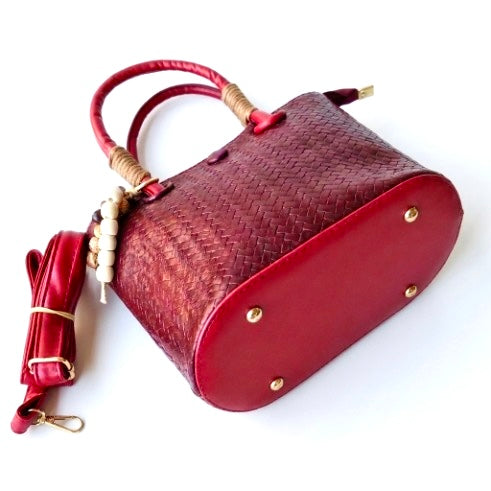 Woven Structured Tote Bag
