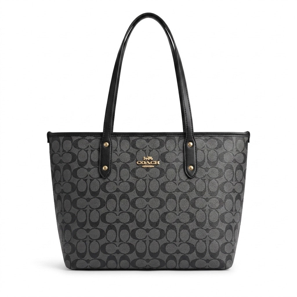 Classic Structured Logo Tote Bag