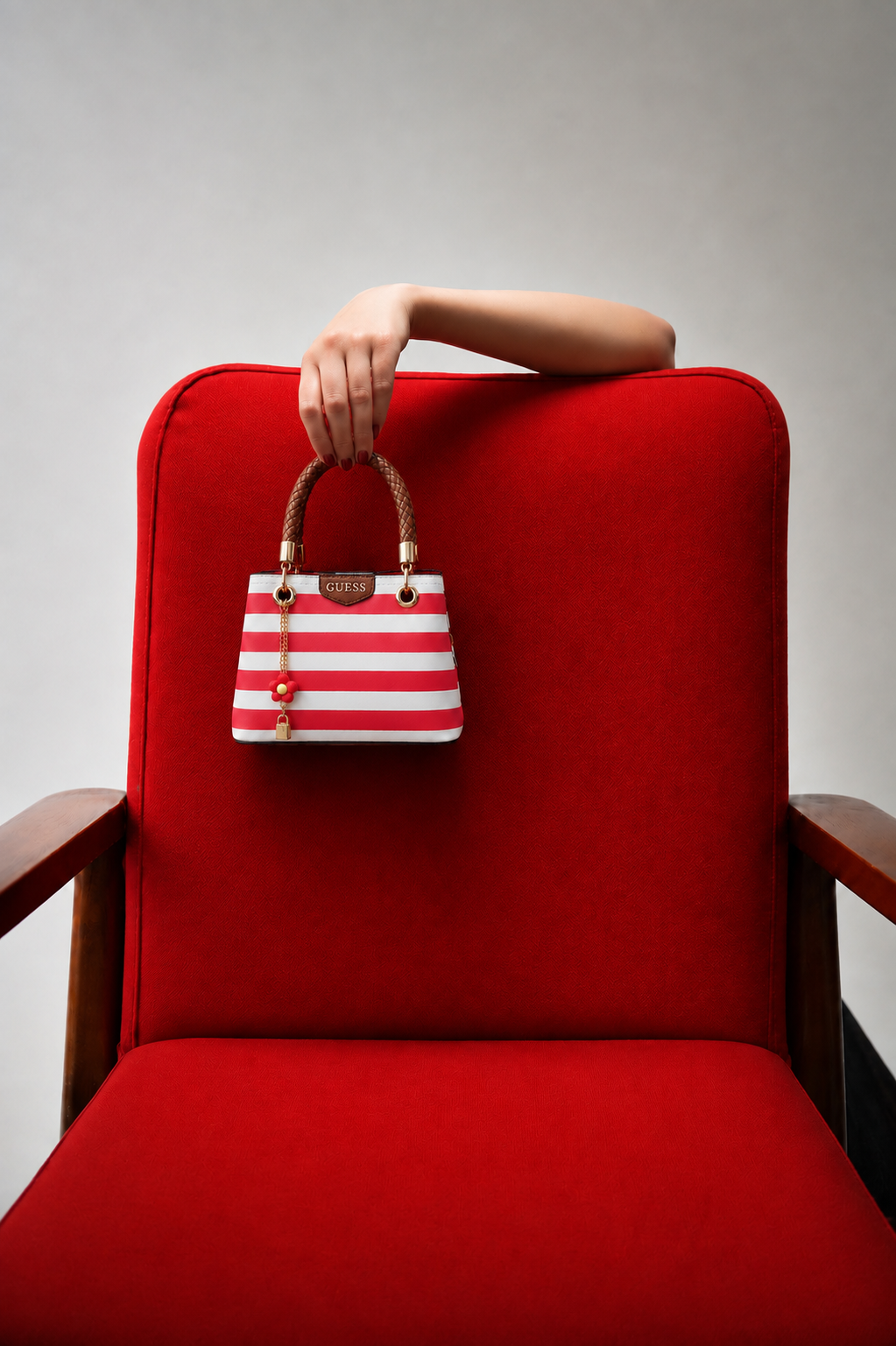 Striped Tote Handbag