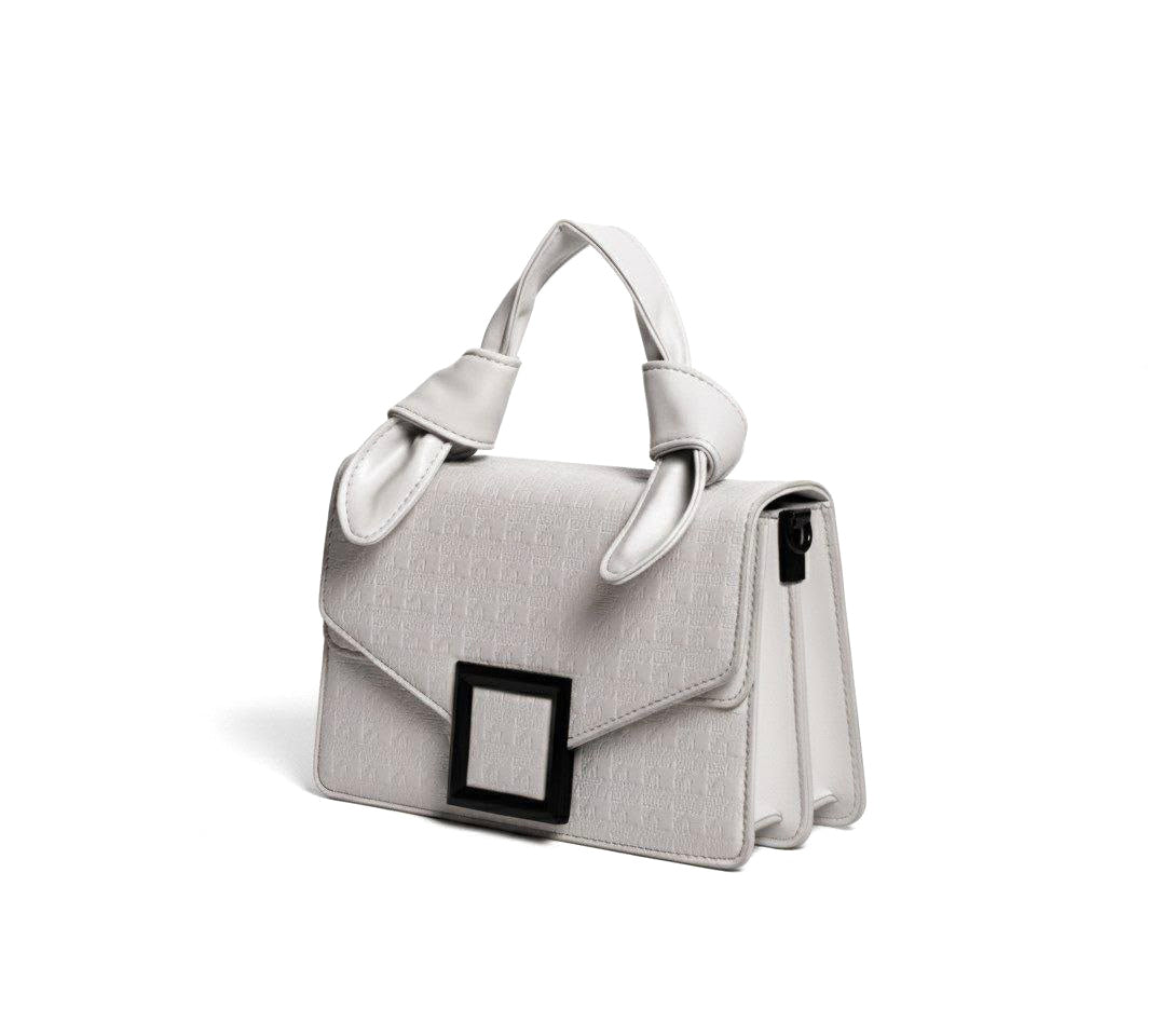 Woven Leather Bag with Knotted Handle