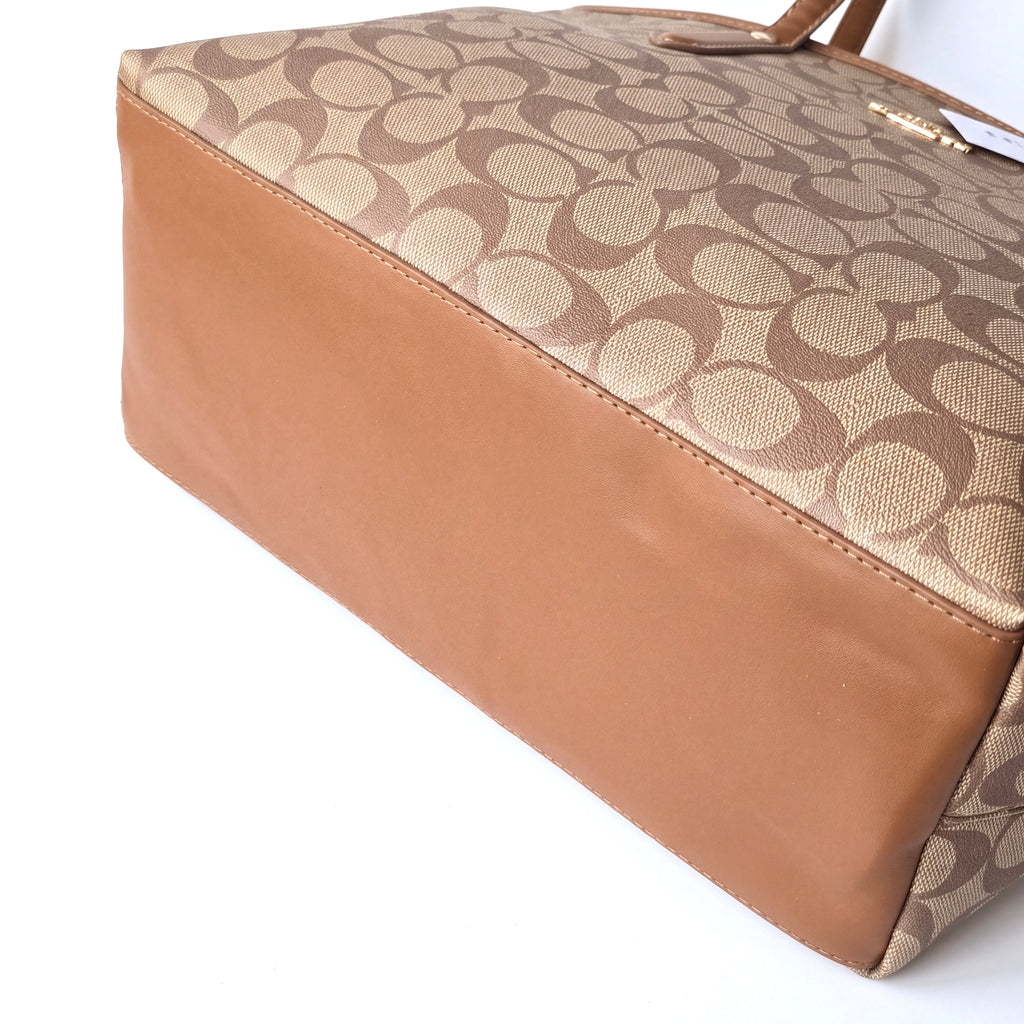 Classic Structured Logo Tote Bag