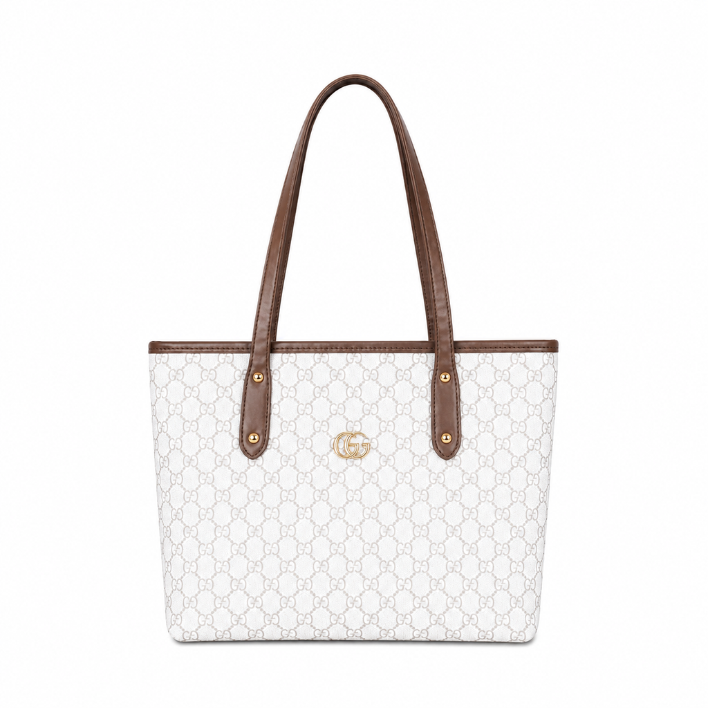 Classic Structured Logo Tote Bag