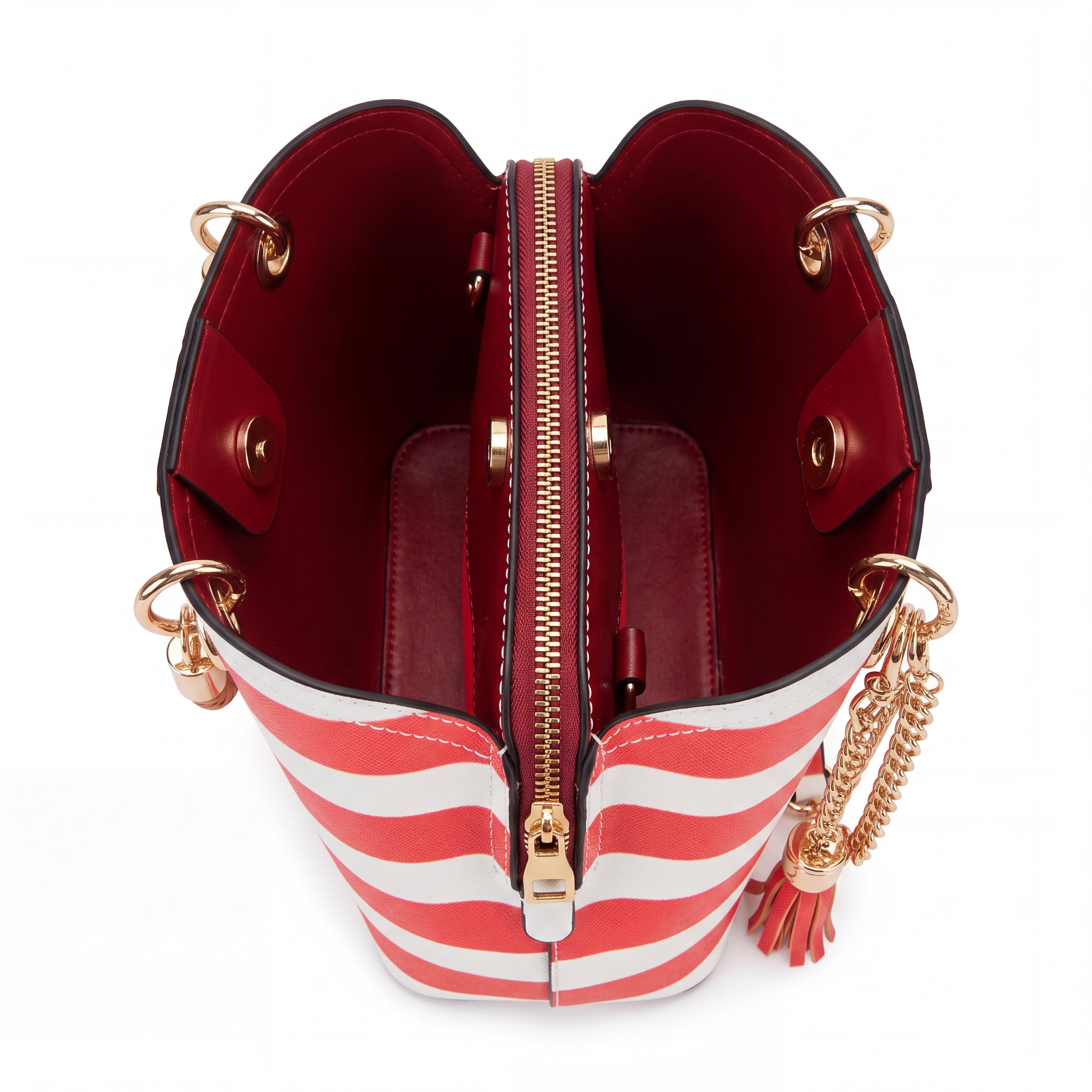Striped Tote Handbag
