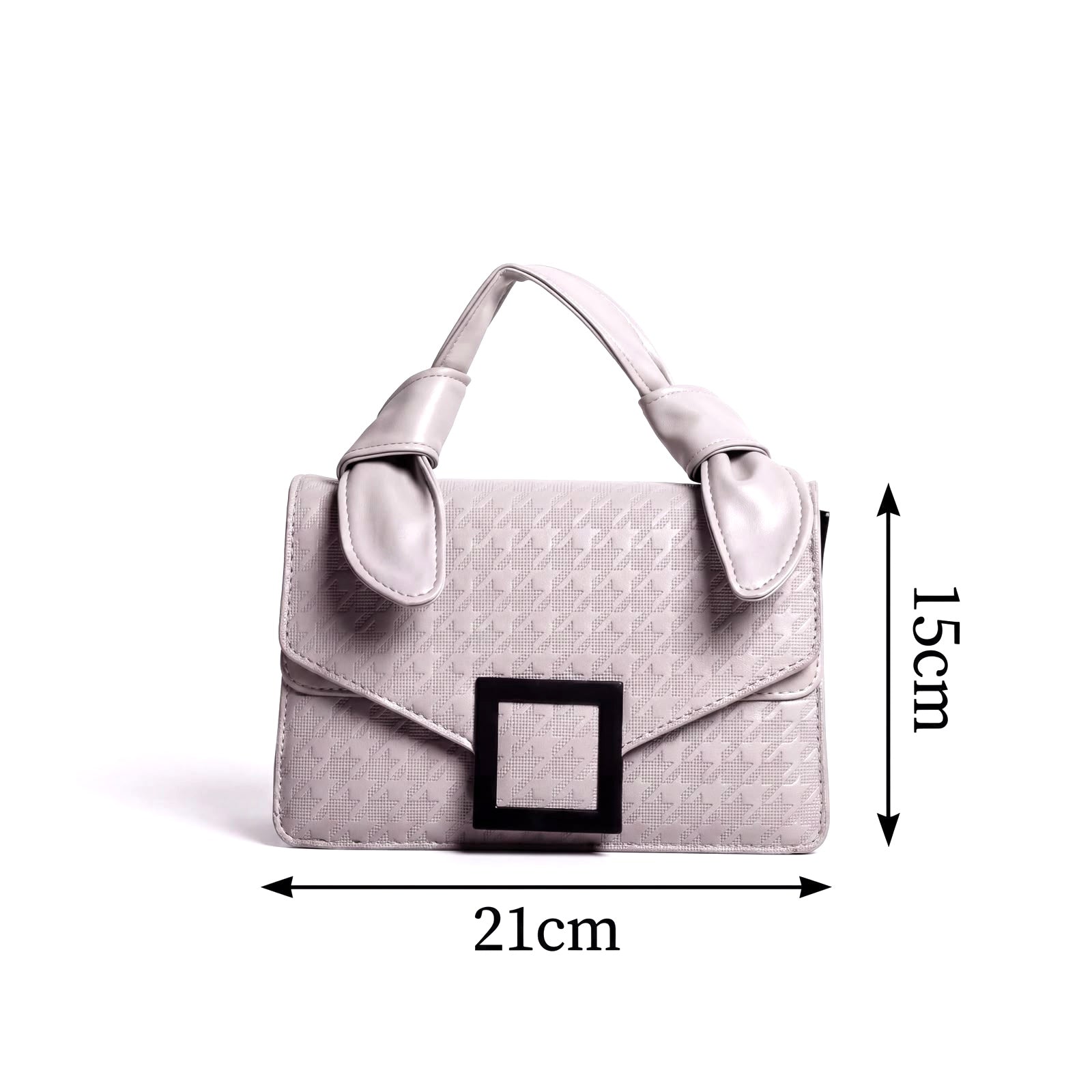 Woven Leather Bag with Knotted Handle