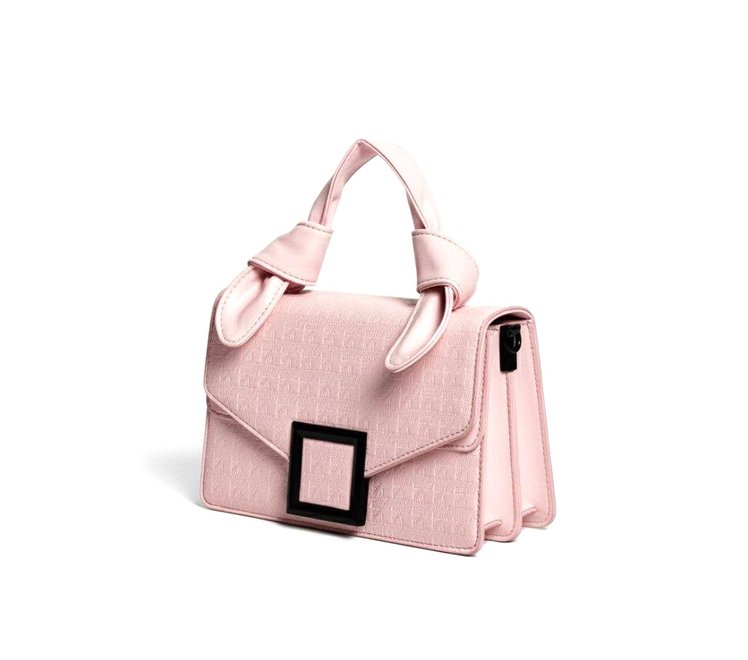Woven Leather Bag with Knotted Handle