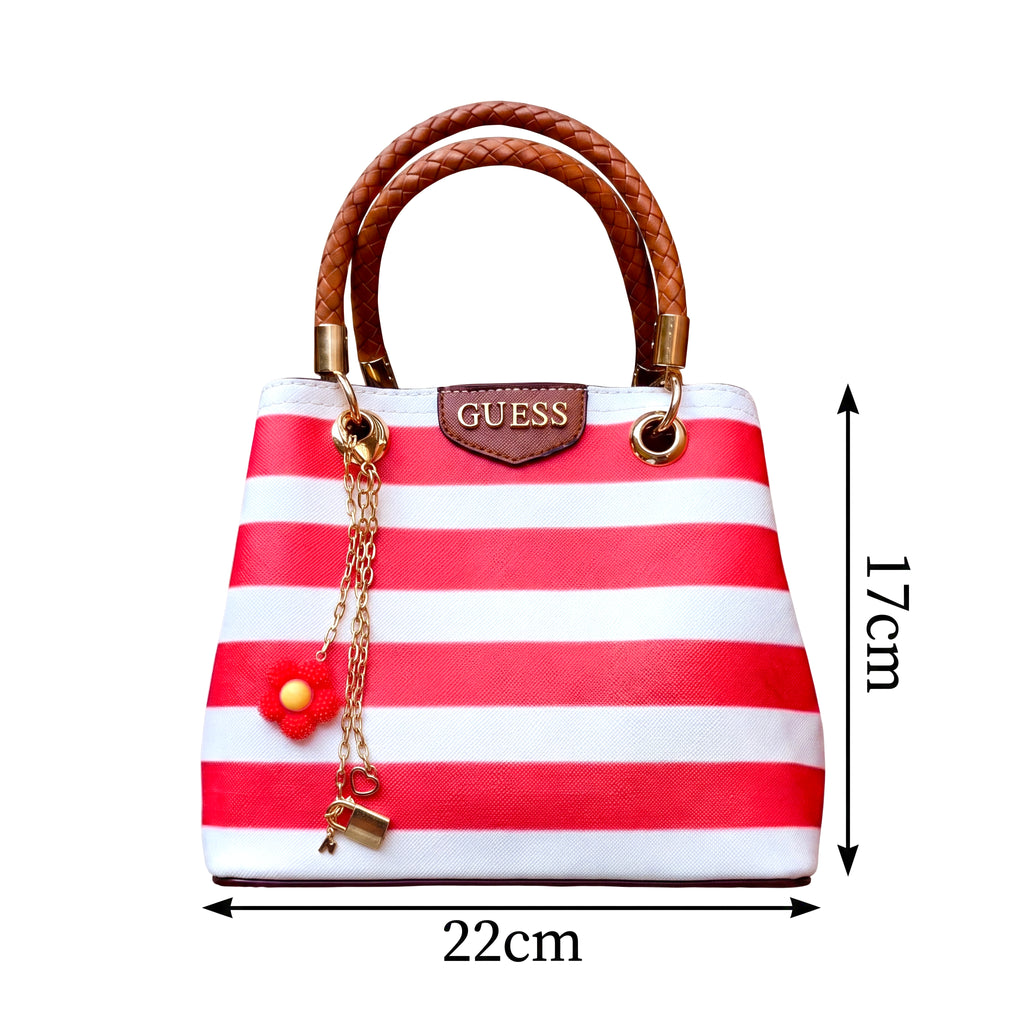 Striped Tote Handbag