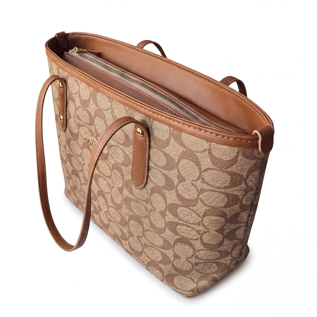 Classic Structured Logo Tote Bag