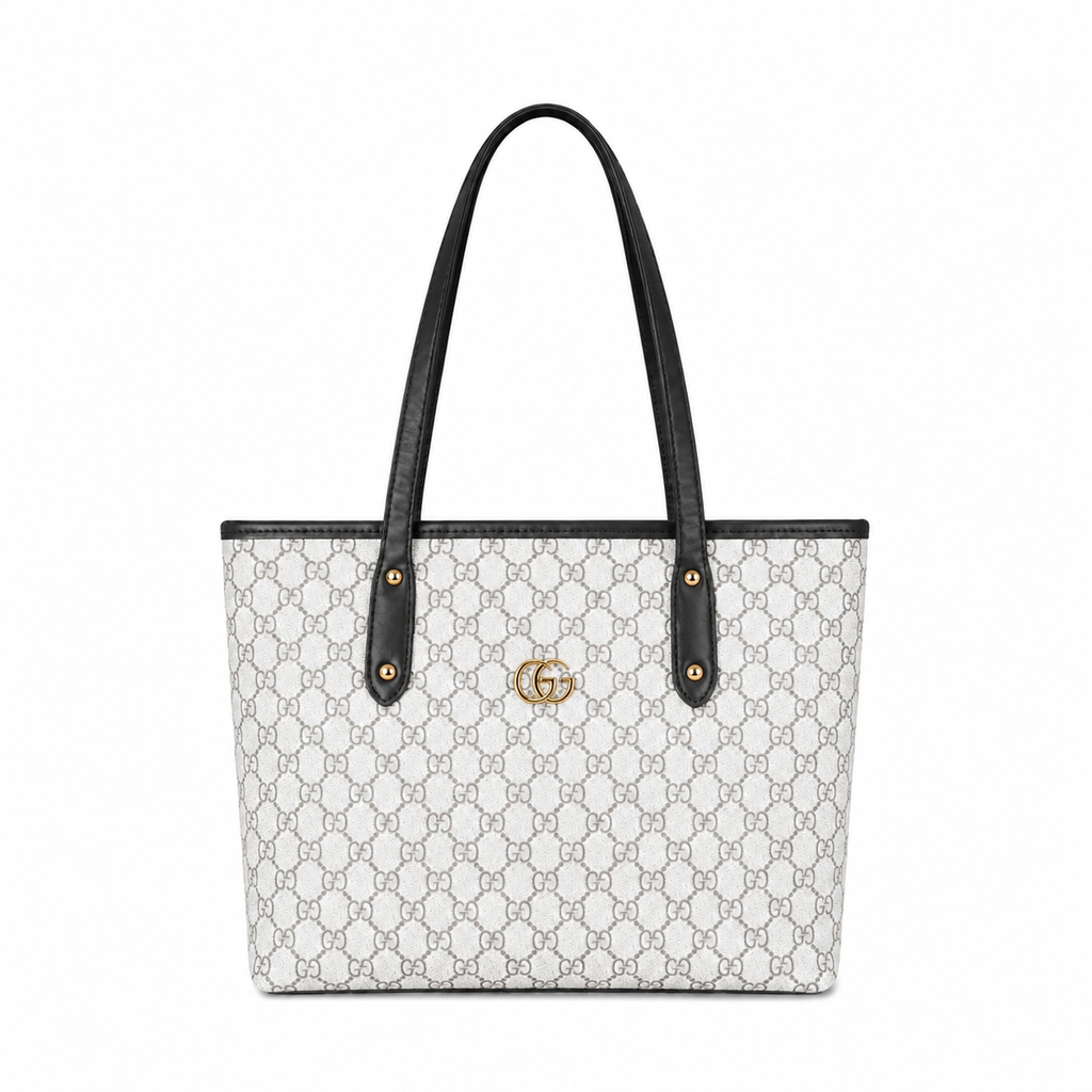 Classic Structured Logo Tote Bag
