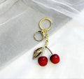 Small Cherry Charm Keyring