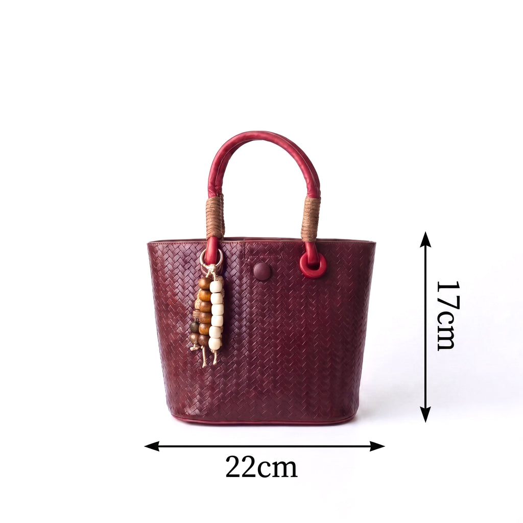 Woven Structured Tote Bag