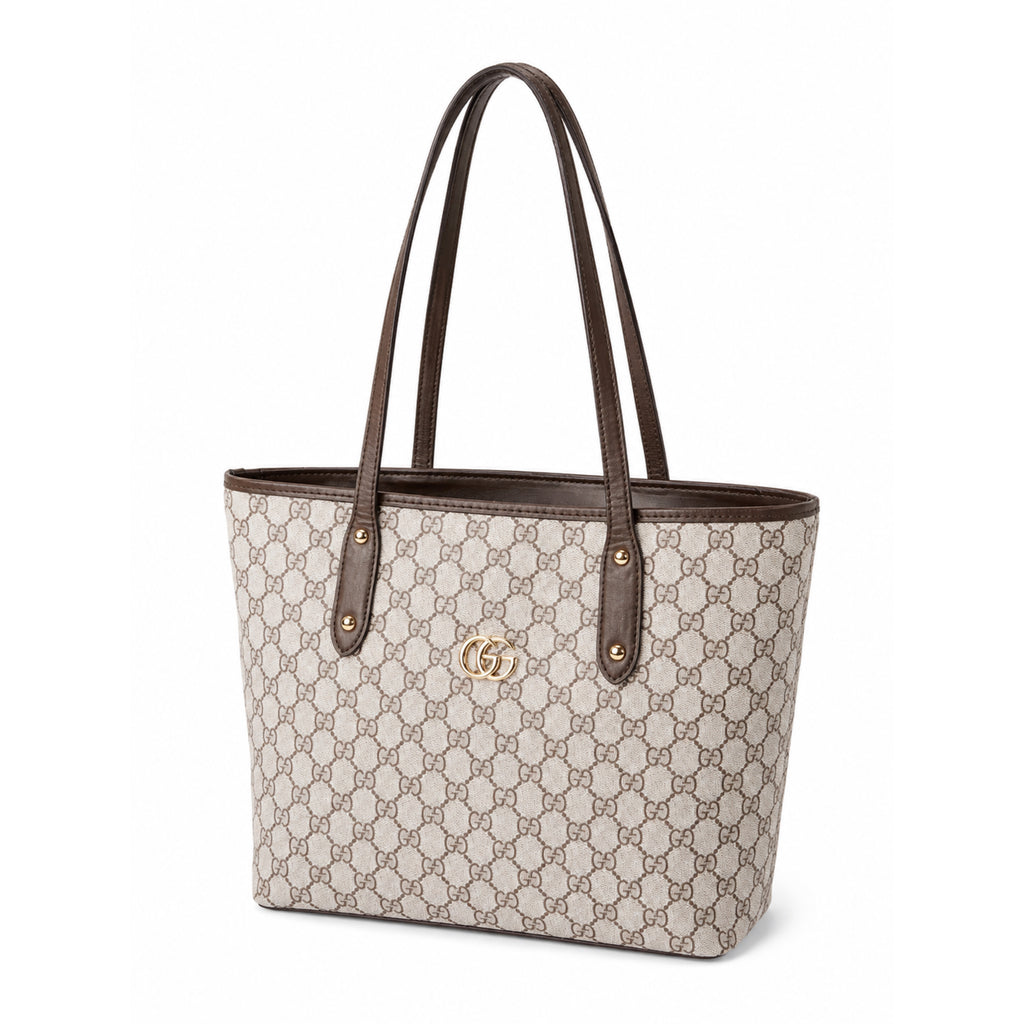 Classic Structured Logo Tote Bag