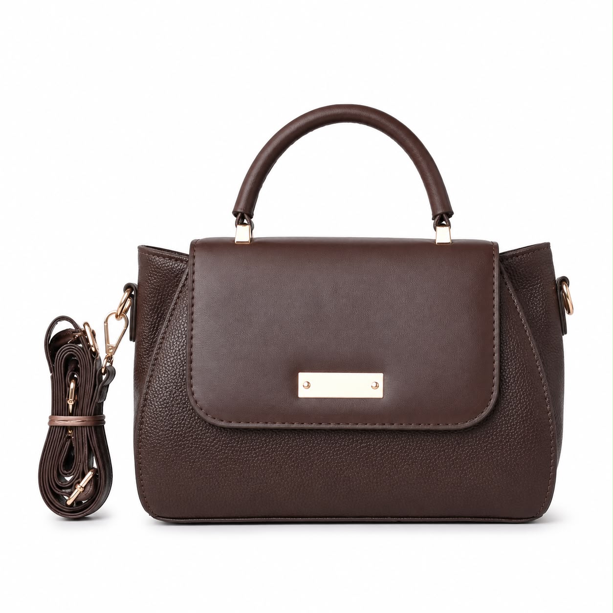 Structured Top-Handle Crossbody Bag