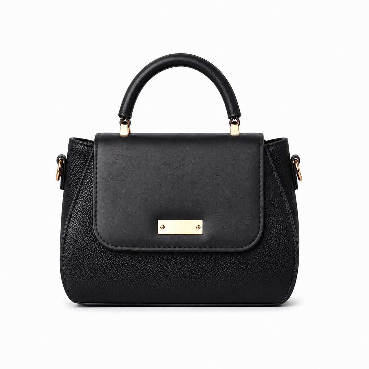 Structured Top-Handle Crossbody Bag
