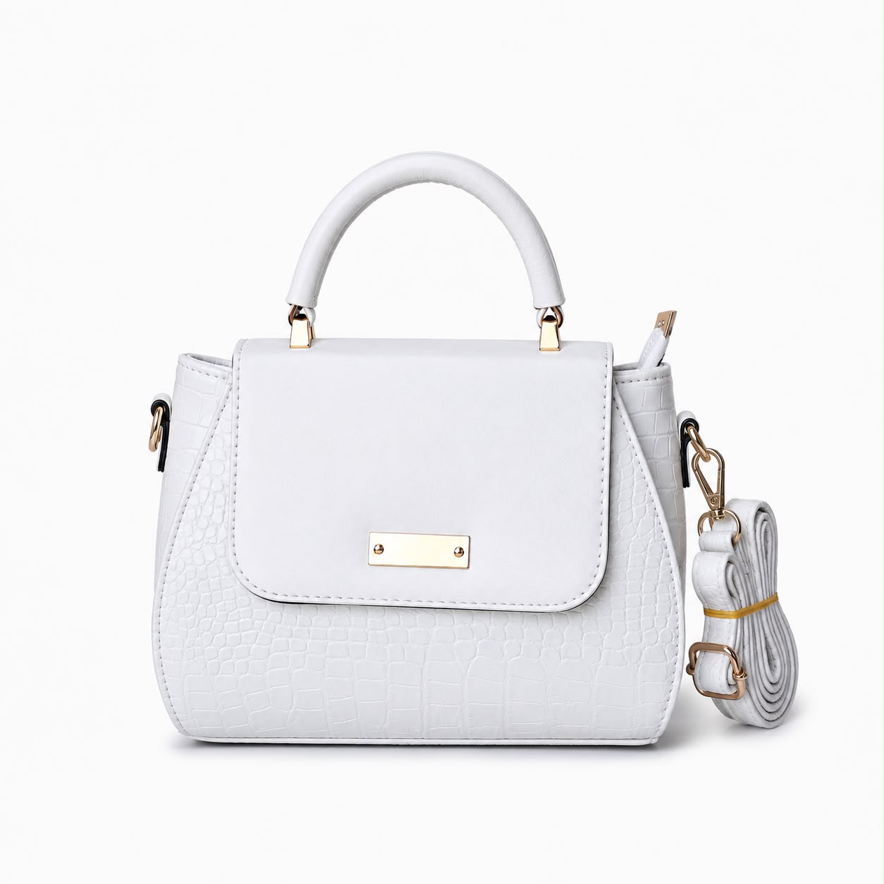 Structured Top-Handle Crossbody Bag