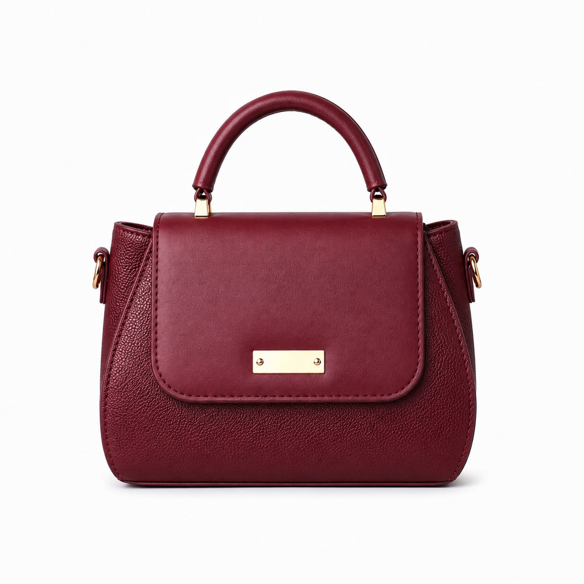 Structured Top-Handle Crossbody Bag
