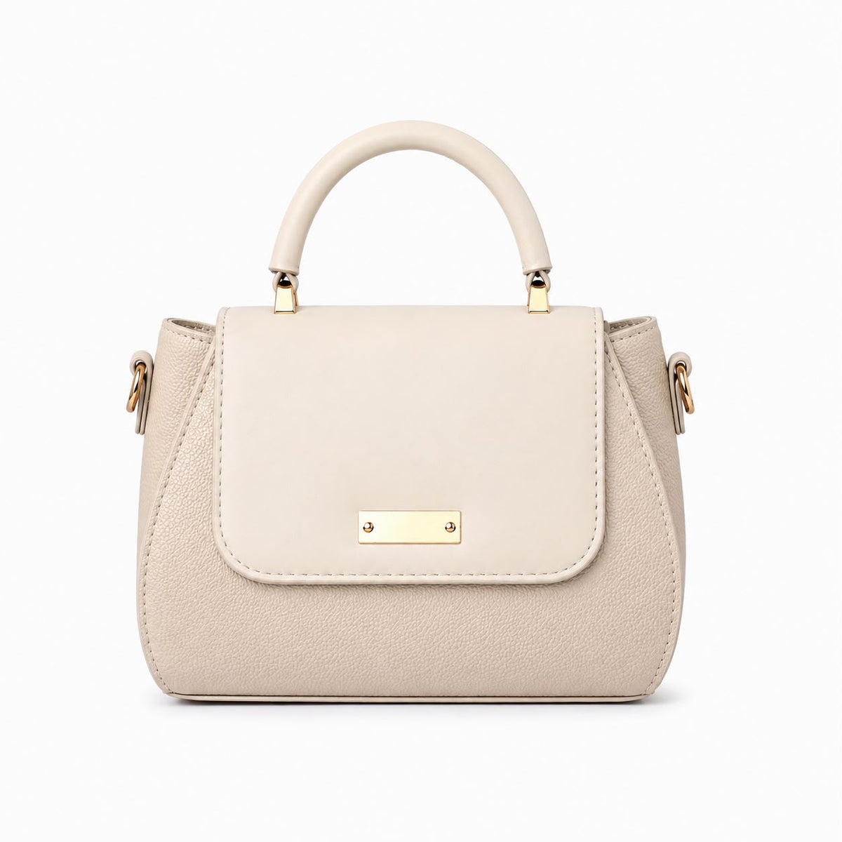 Structured Top-Handle Crossbody Bag