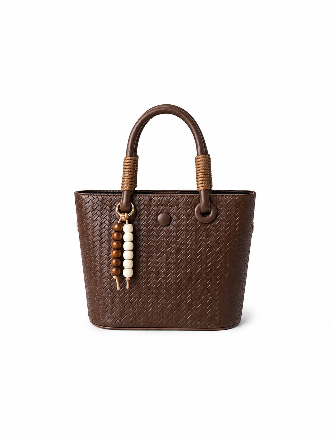 Woven Structured Tote Bag