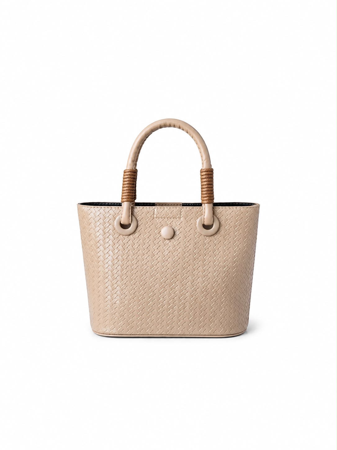 Woven Structured Tote Bag