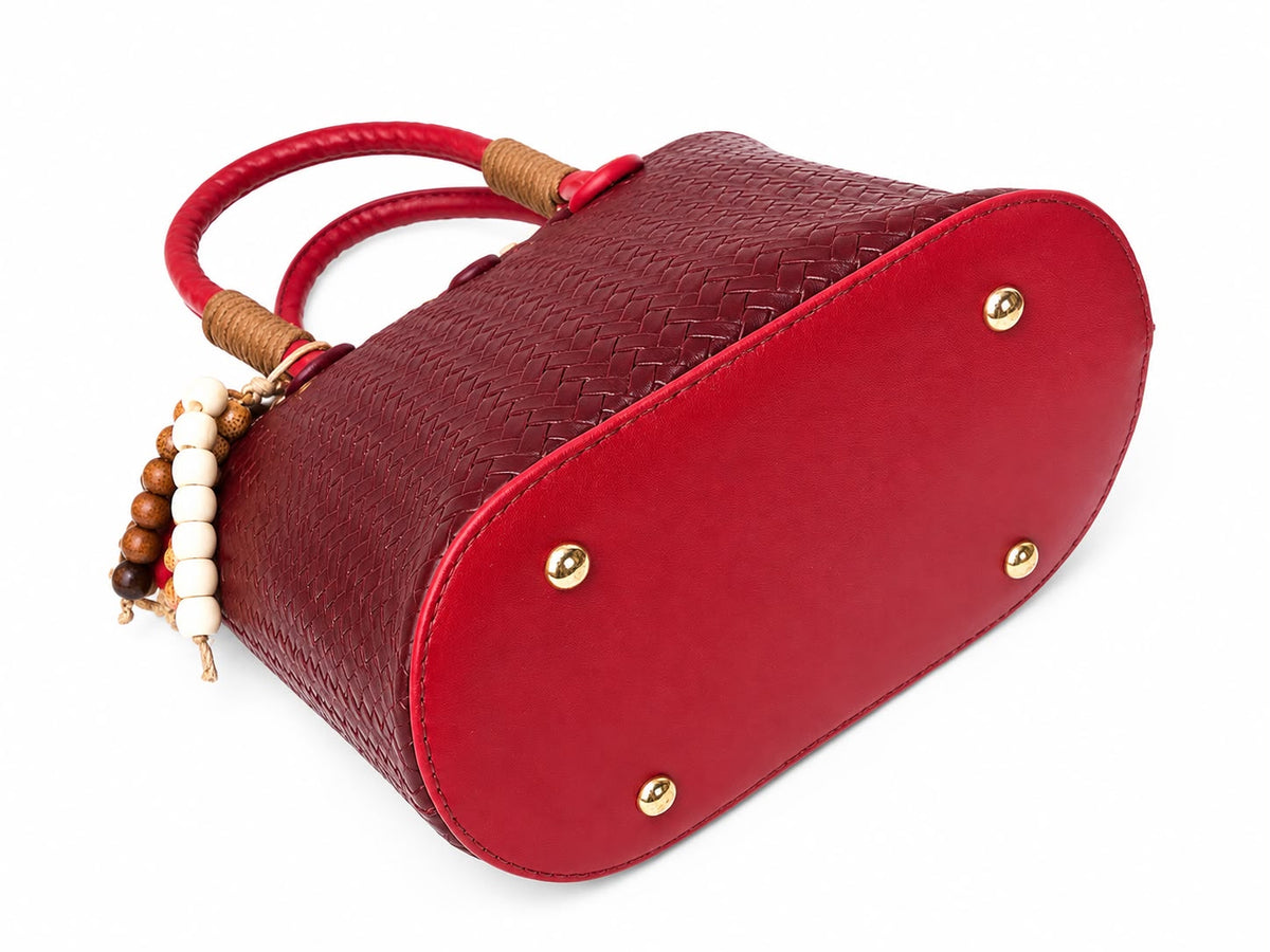 Woven Structured Tote Bag