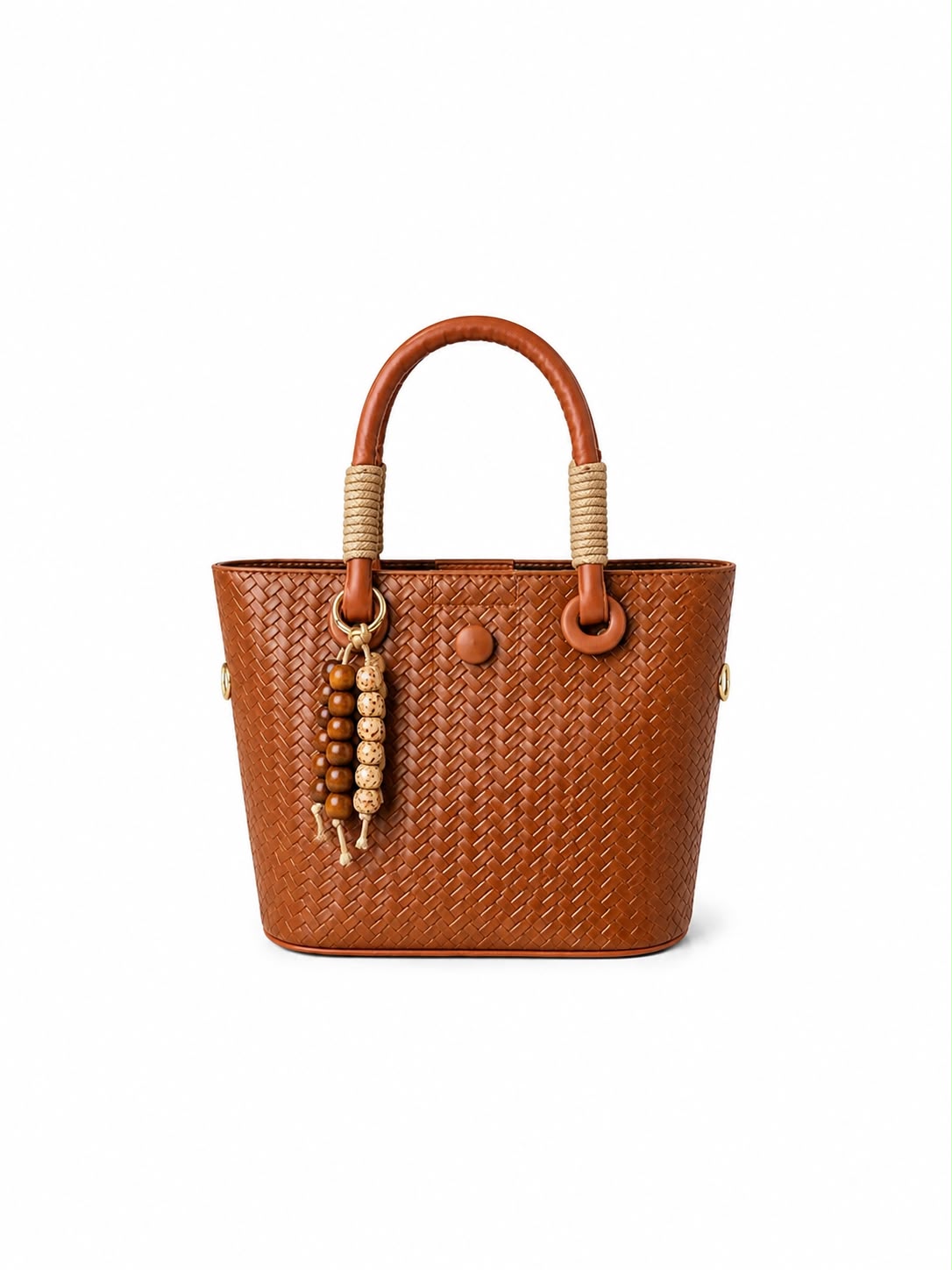 Woven Structured Tote Bag