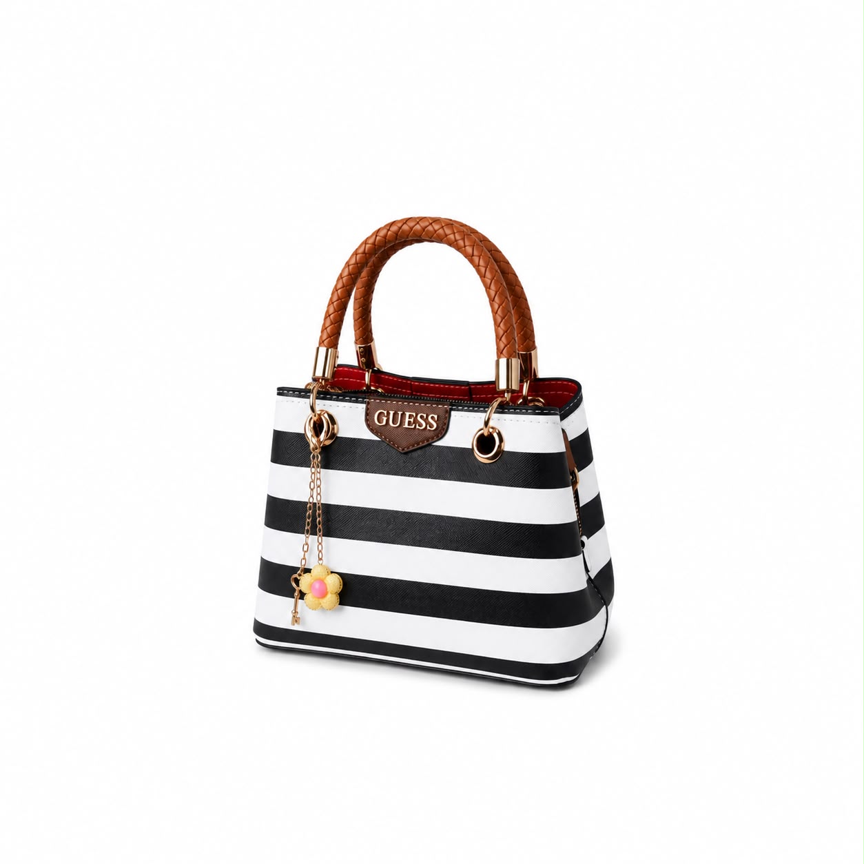 Striped Tote Handbag