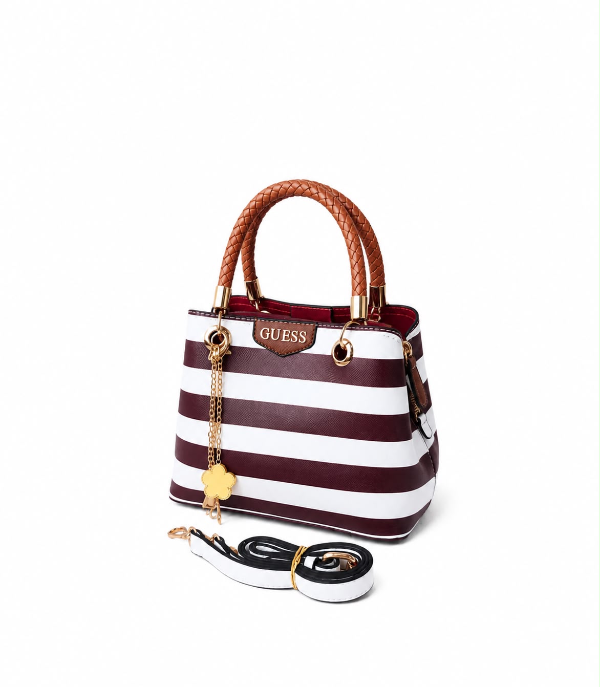 Striped Tote Handbag