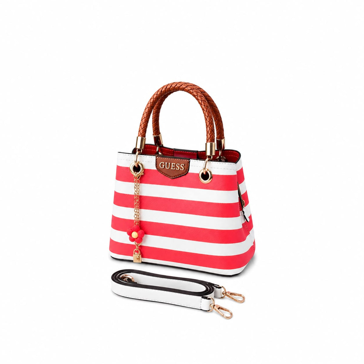 Striped Tote Handbag