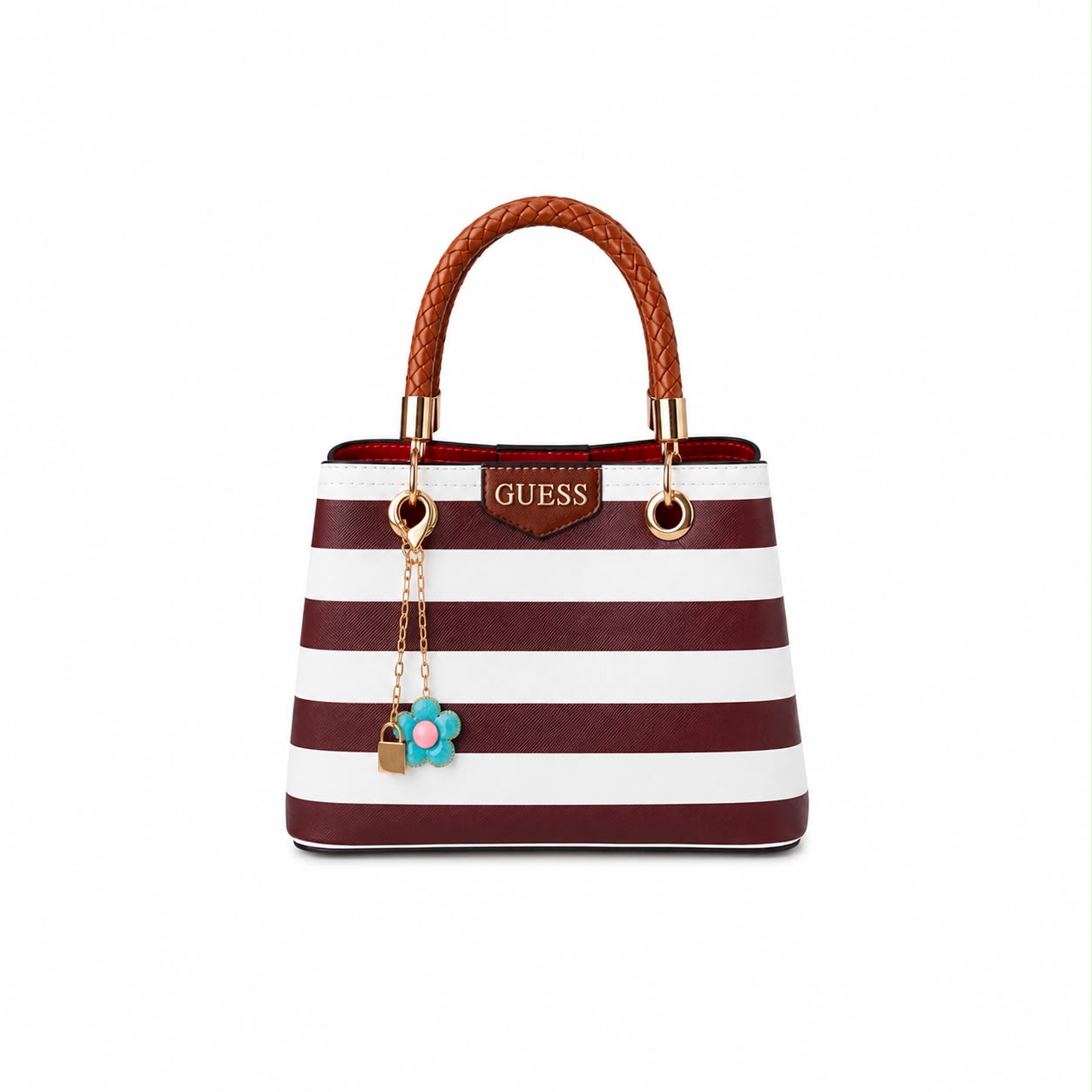 Striped Tote Handbag