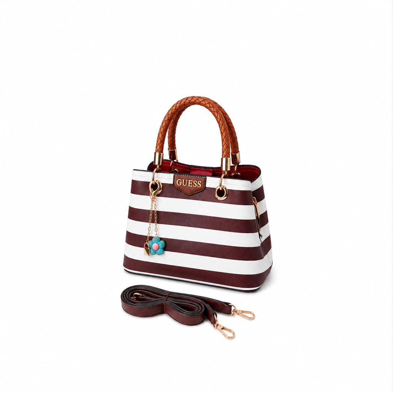 Striped Tote Handbag