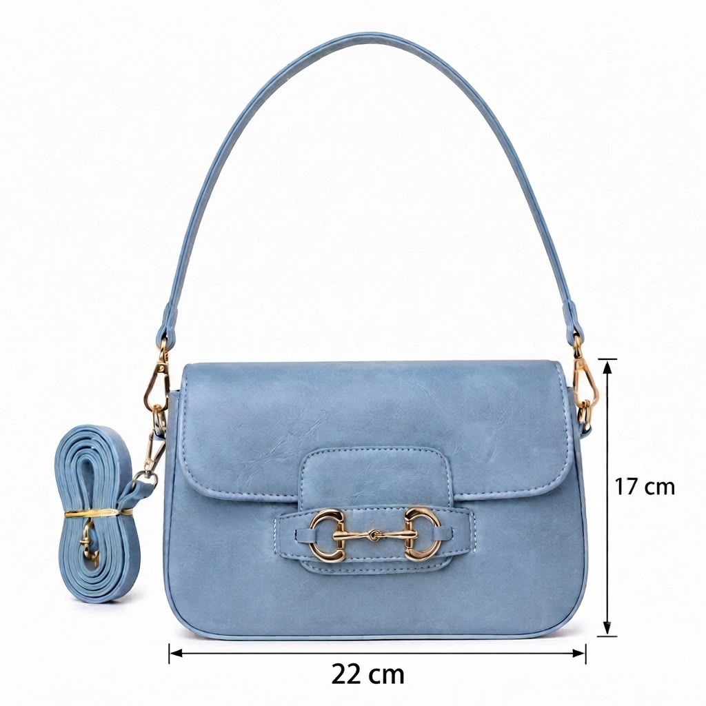 Aria Horsebit Shoulder Bag