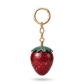 Glitter Strawberry Charm Keyring